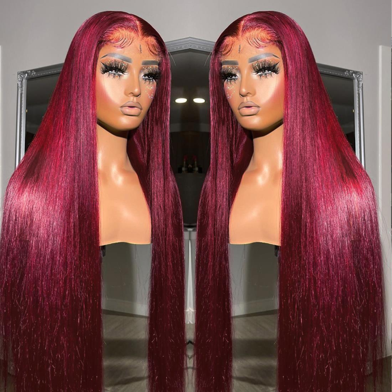 VIYA 13x4/13x6 HD Full Lace Frontal Pre Bleached Knots 99J Loose Body Wave Human Hair Wigs