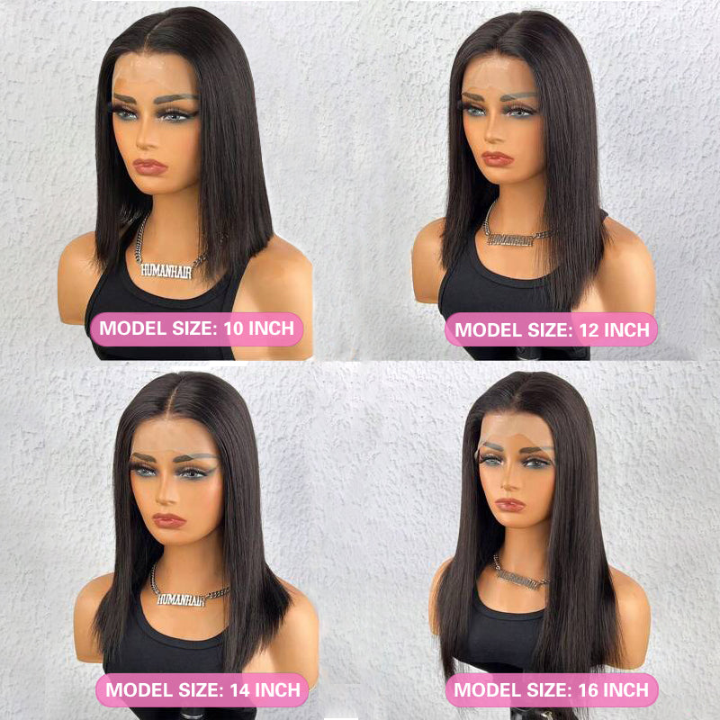 VIYA Straight Bob Full Lace Frontal 180% Density Human Hair Wig With Beginner Friendly