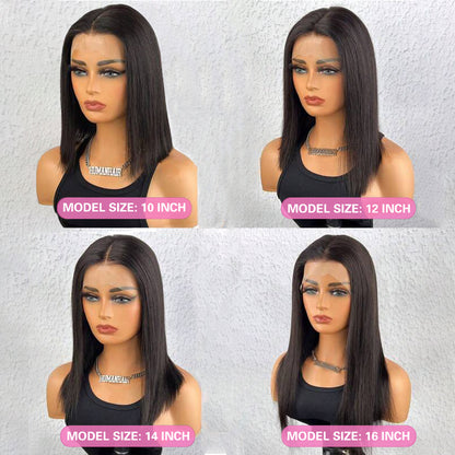 VIYA Straight Bob Full Lace Frontal 180% Density Human Hair Wig With Beginner Friendly