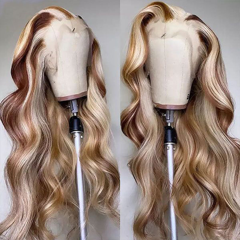 VIYA P4/613 Color Body Wave 13x6 Full Lace Frontal 180% Density Human Hair Wigs