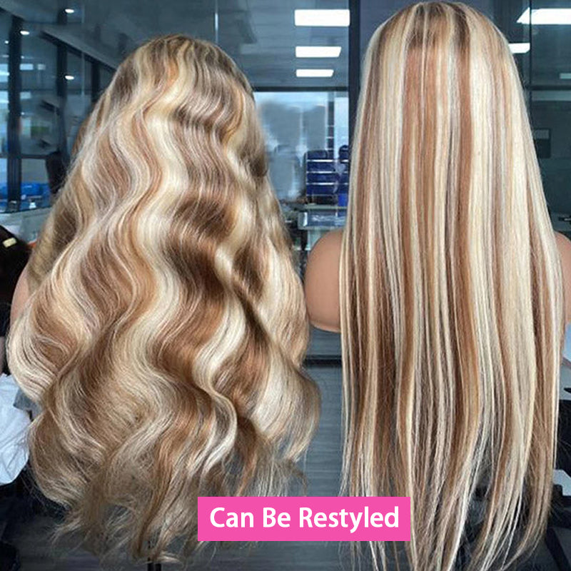 VIYA P4/613 Color Body Wave 13x6 Full Lace Frontal 180% Density Human Hair Wigs