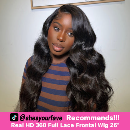 VIYA 360 HD Lace Invisi Drawstring Wear Go Pre-Bleached Pre Cut Lace Glueless Loose Body Wave Wig