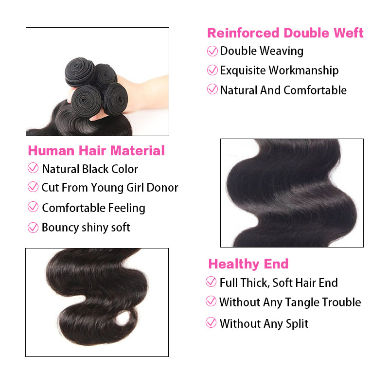 VIYA Body Wave 1 Bundle Natural Color Virgin Human Hair