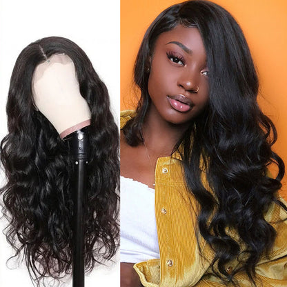 VIYA Body Wave 13x4 Lace Frontal Wig Natural Black Human Hair Wig