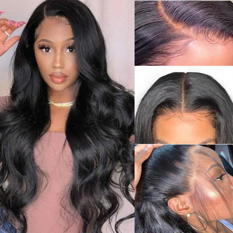 VIYA Body Wave 13x6 Lace Front Wig Natural Black Human Hair Wig