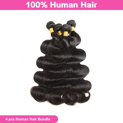 VIYA Body Wave Brazilian Hair Weave Extensions 4 Pcs Remy Human Hair Wefts