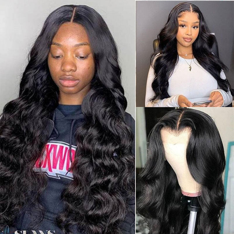 VIYA Body Wave 5x5 Lace Closure Wig Natural Black Human Hair Wig