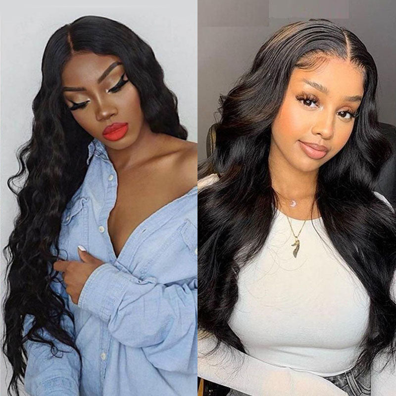 VIYA Body Wave 5x5 Lace Closure Wig Natural Black Human Hair Wig