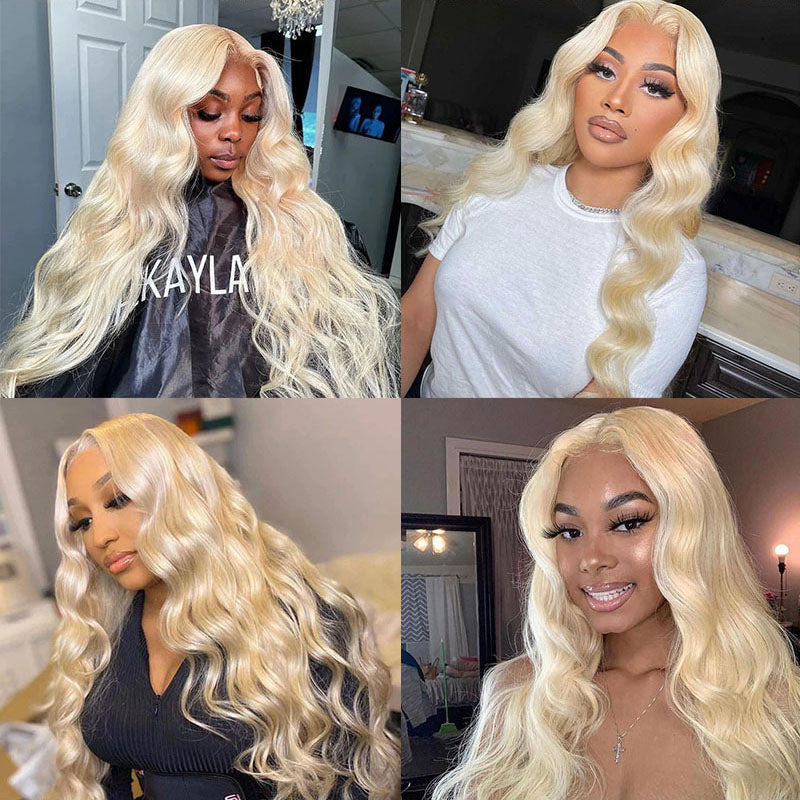 VIYA Full Size™ Glueless Body Wave 613 Blonde Color 13x6 HD Lace Frontal Wig Human Hair Wig