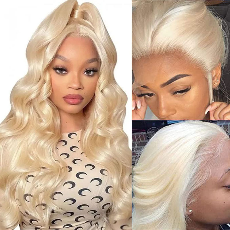 VIYA Full Size™ Glueless Body Wave 613 Blonde Color 13x6 HD Lace Frontal Wig Human Hair Wig