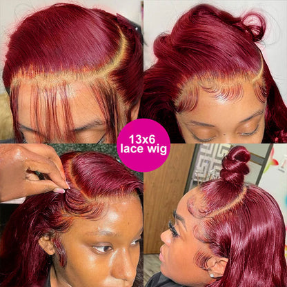 VIYA Full Size™ 13x6 HD Lace Frontal 99J All Pre Styled Loose Body Wave Human Hair Wig