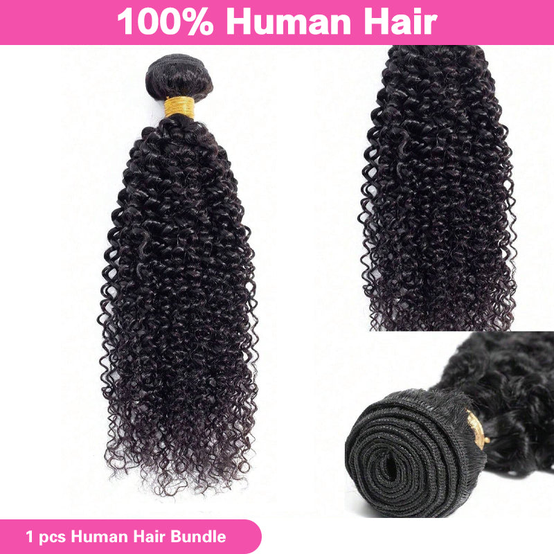 VIYA Curly 1 Bundle Human Virgin Hair Natural Color