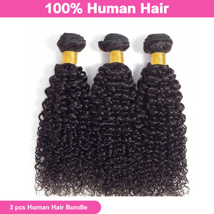 VIYA Curly 3 Pcs Bundles Natural Black Human Virgin Hair