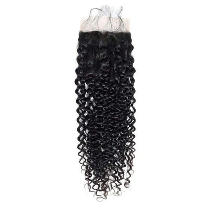 VIYA Curly 3 Pcs Bundles Hair Weft With 5x5 HD Lace Closure Human Virgin Hair