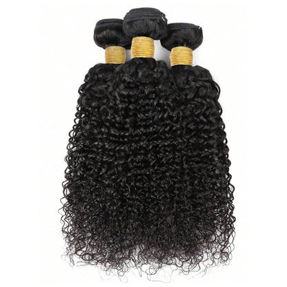 VIYA Curly 3 Pcs Bundles Hair Weft With 5x5 HD Lace Closure Human Virgin Hair