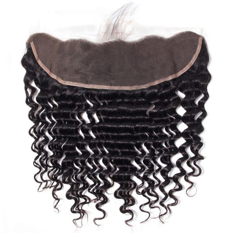 VIYA Deep Wave 1 Lace Frontal Natural Black Human Virgin Hair