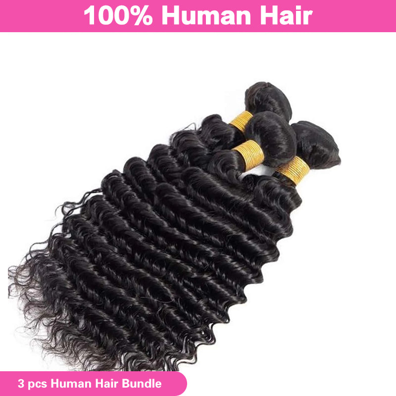 VIYA Deep Wave 3 Bundles Unprocessed Virgin Human Hair Weave