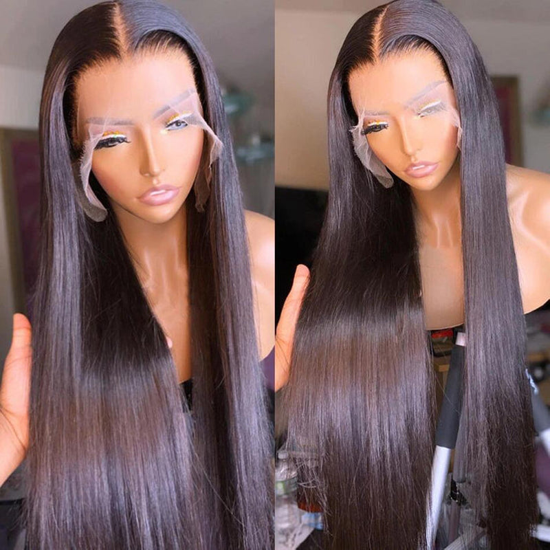 VIYA 13x6 Full Lace Frontal Straight 180% Density Human Hair Wigs With Baby Hair