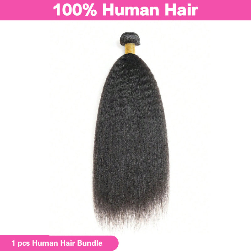 VIYA Kinky Straight 1 Pcs Bundle Natural Black Human Hair