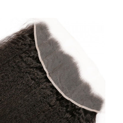 VIYA Kinky Straight 1 Pcs HD Lace Frontal Natural Black Human Hair
