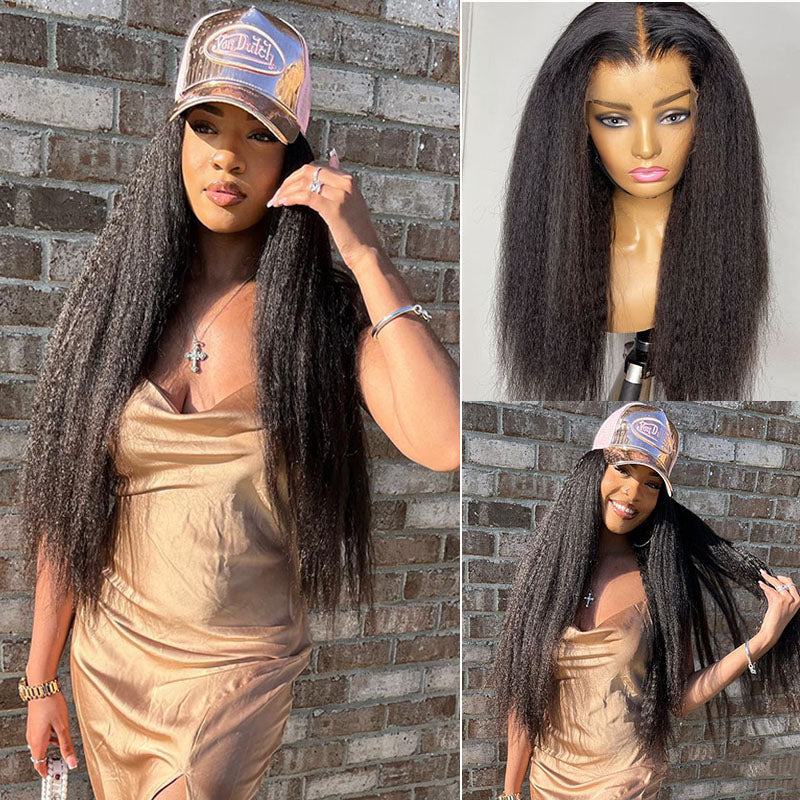 VIYA 13x4 HD Skin Melt Full Lace Frontal Kinky Straight Wig | Viya Hair