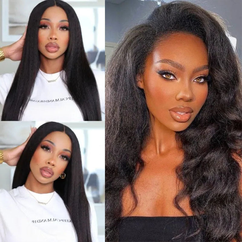 VIYA 5x5 HD Skin Melt Full Lace Closure Kinky Straight Wig | Viya Hair