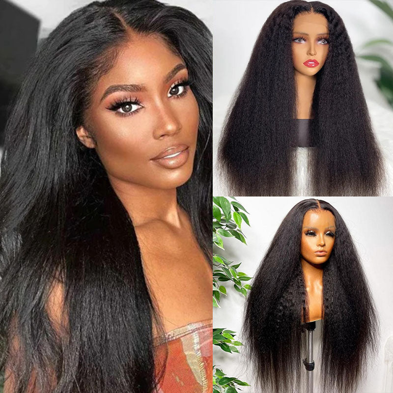 VIYA 5x5 HD Skin Melt Full Lace Closure Kinky Straight Wig | Viya Hair