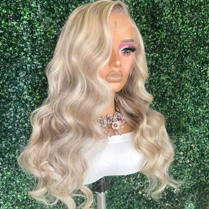 VIYA Full Size™ Glueless 13x6 Lace New Arrival Blonde Wig With Brown Highlights 