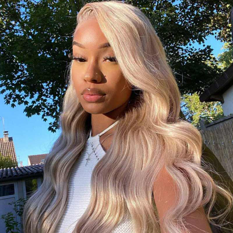 VIYA Full Size™ Glueless 13x6 Lace New Arrival Blonde Wig With Brown Highlights 