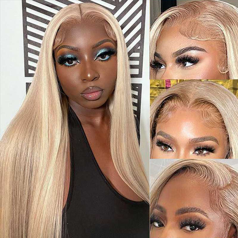 VIYA Full Size™ Glueless 13x6 Lace New Arrival Blonde Wig With Brown Highlights 