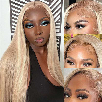 VIYA Full Size™ Glueless 13x6 Lace New Arrival Blonde Wig With Brown Highlights 