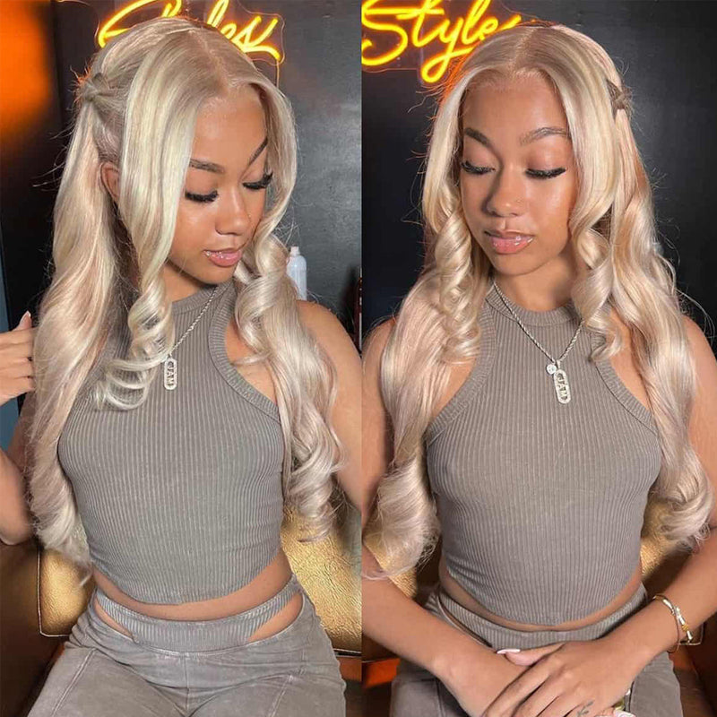 VIYA Full Size™ Glueless 13x6 Lace New Arrival Blonde Wig With Brown Highlights 
