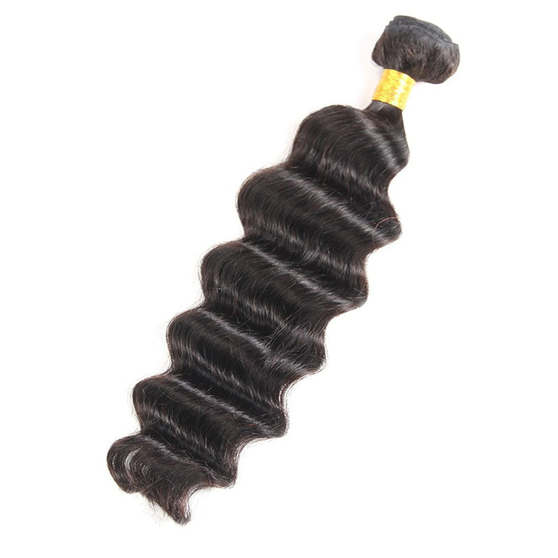 VIYA Loose Deep Wave 1 Pcs Bundle Natural Black Human Virgin Hair
