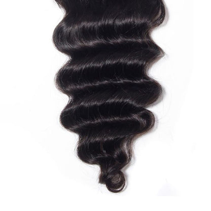VIYA Loose Deep Wave 1 Pcs HD Lace Closure Natural Black Human Virgin Hair