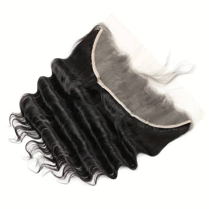 VIYA Loose Deep Wave 1 Pcs 13x4&amp;13x6 HD Lace Frontal Natural Black Human Virgin Hair