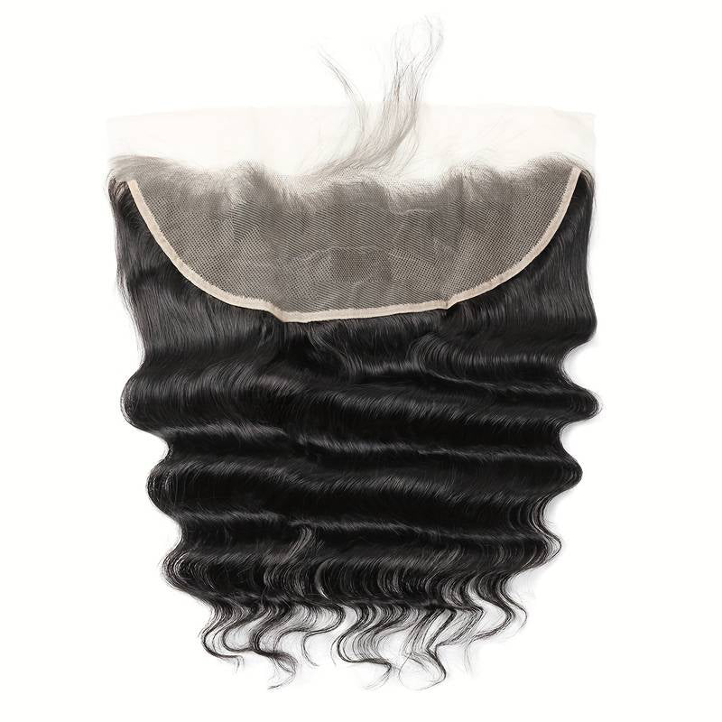 VIYA Loose Deep Wave 1 Pcs 13x4&amp;13x6 HD Lace Frontal Natural Black Human Virgin Hair