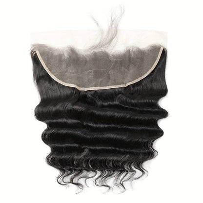 VIYA Loose Deep Wave 1 Pcs 13x4&amp;13x6 HD Lace Frontal Natural Black Human Virgin Hair