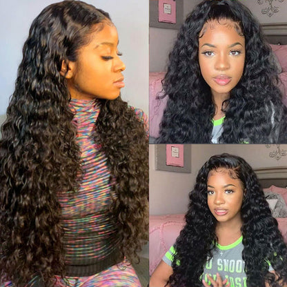 VIYA Loose Deep Wave 13x6 Lace Frontal Wig Natural Black Human Hair Wig