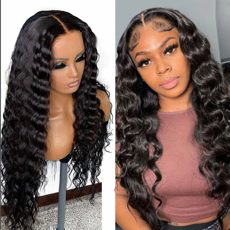 VIYA 5x5 HD Skin Melt Full Lace Closure Loose Deep Wave Wig | Viya Hair