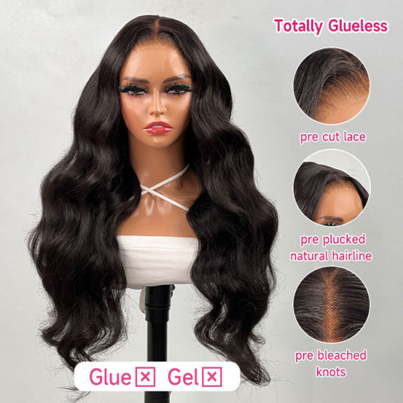 VIYA Pre Cut Loose Body Wave 5x5 HD Lace Glueless Wig Human Virgin Hair