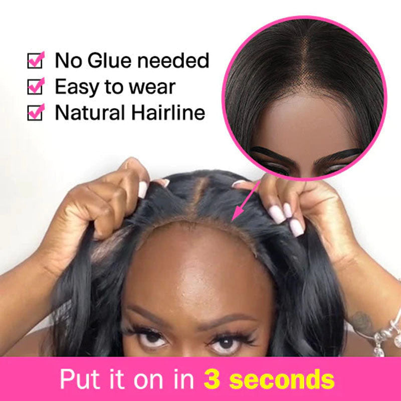 VIYA Pre Cut Loose Body Wave 5x5 HD Lace Glueless Wig Human Virgin Hair
