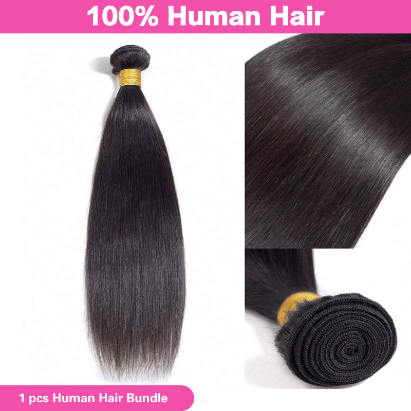 VIYA Straight 1 Bundle Human Virgin Hair Natural Color