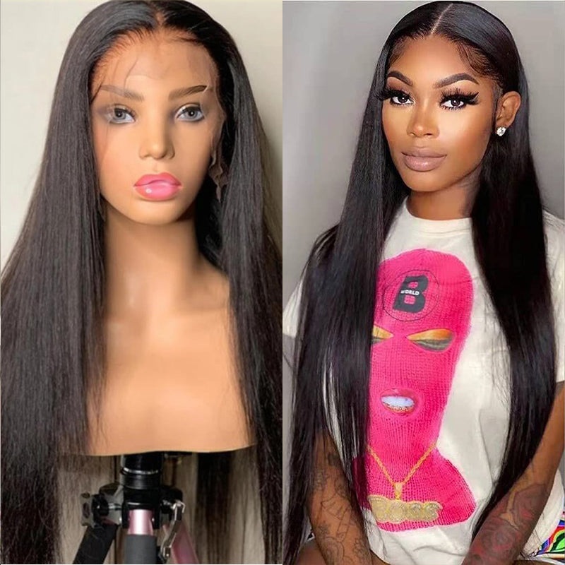 VIYA Straight 13x4 Lace Frontal Wig Natural Black Human Hair Wig