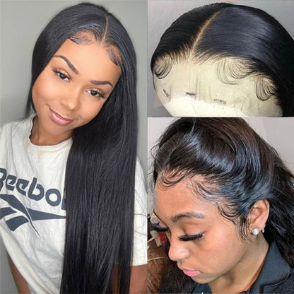 VIYA Straight 13x4 Lace Frontal Wig Natural Black Human Hair Wig