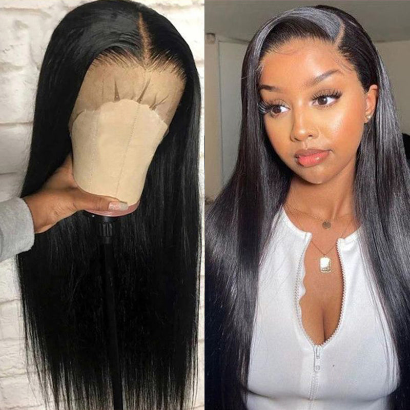 VIYA Straight 13x4 Lace Frontal Wig Natural Black Human Hair Wig