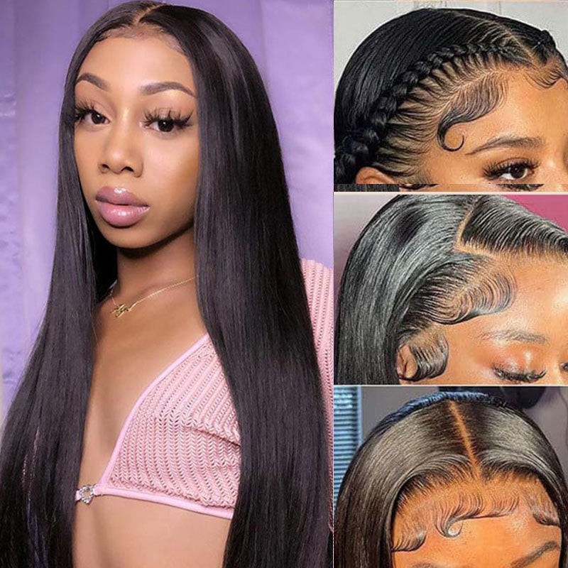 VIYA Straight 13x6 Lace Frontal Wig Natural Black Human Hair Wig
