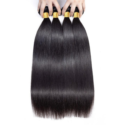 VIYA Straight 4 Pcs Bundles Hair Weft With 5x5 HD Lace Closure Human Hair