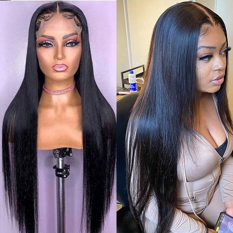 VIYA Straight 5x5 Lace Closure Wig Natural Black Human Hair Wig