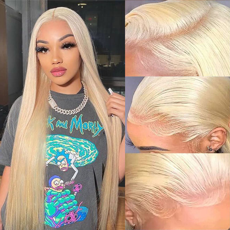 VIYA Straight 613 Blonde Full Size™ Glueless 13x4 HD Lace Frontal Human Hair Wig