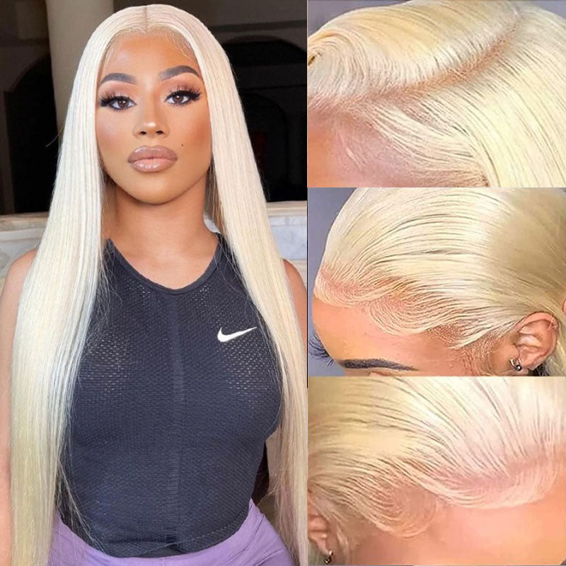 VIYA Straight 613 Blonde Full Size™ Glueless 13x4 HD Lace Frontal Human Hair Wig